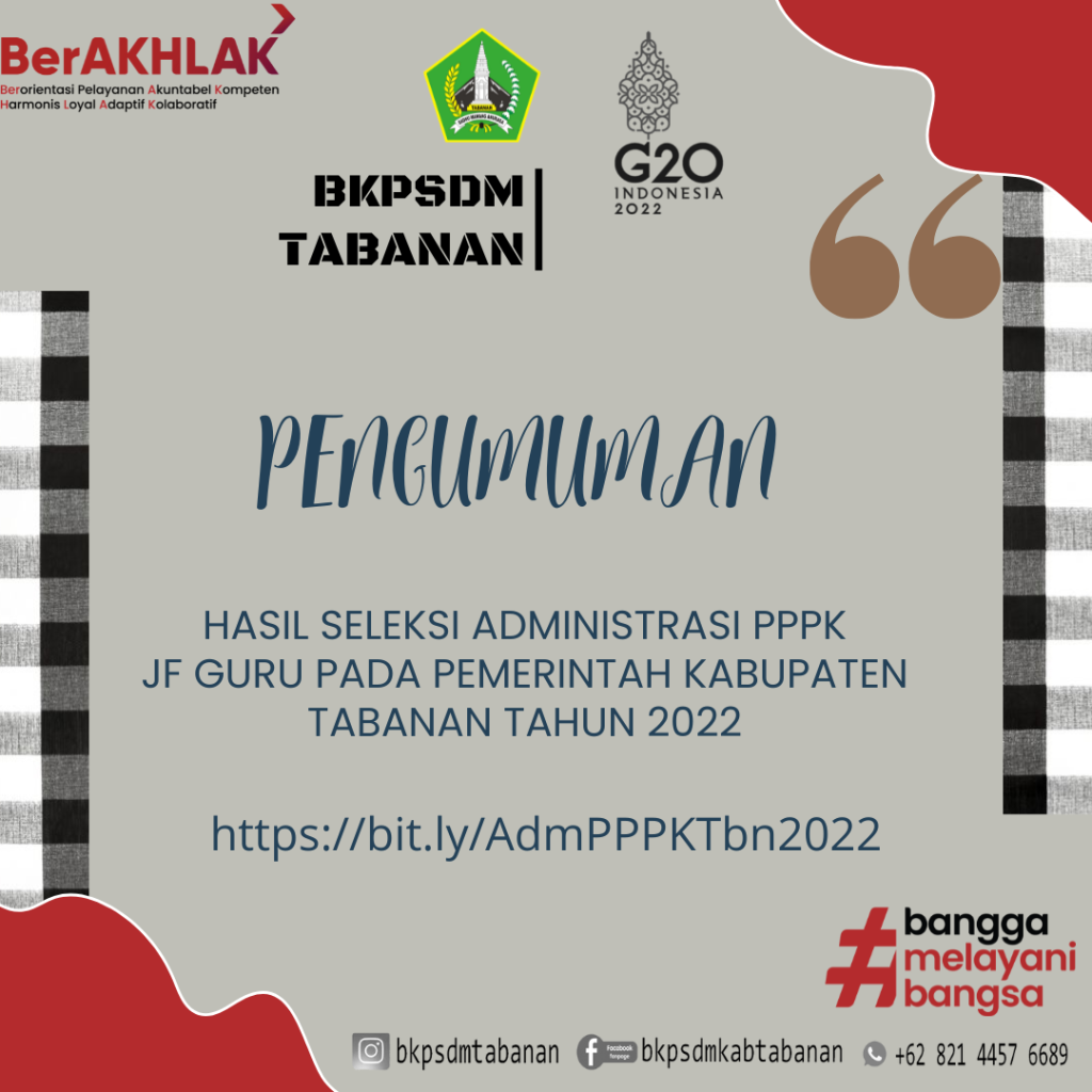 PENGUMUMAN PPPK 2022
